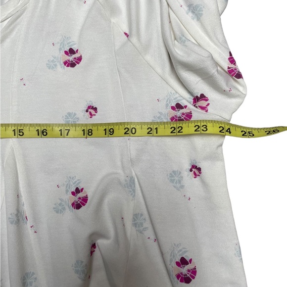 Free People Winter Sun Printed boho off white ling sleeve soft Tunic Dress - Picture 7 of 15